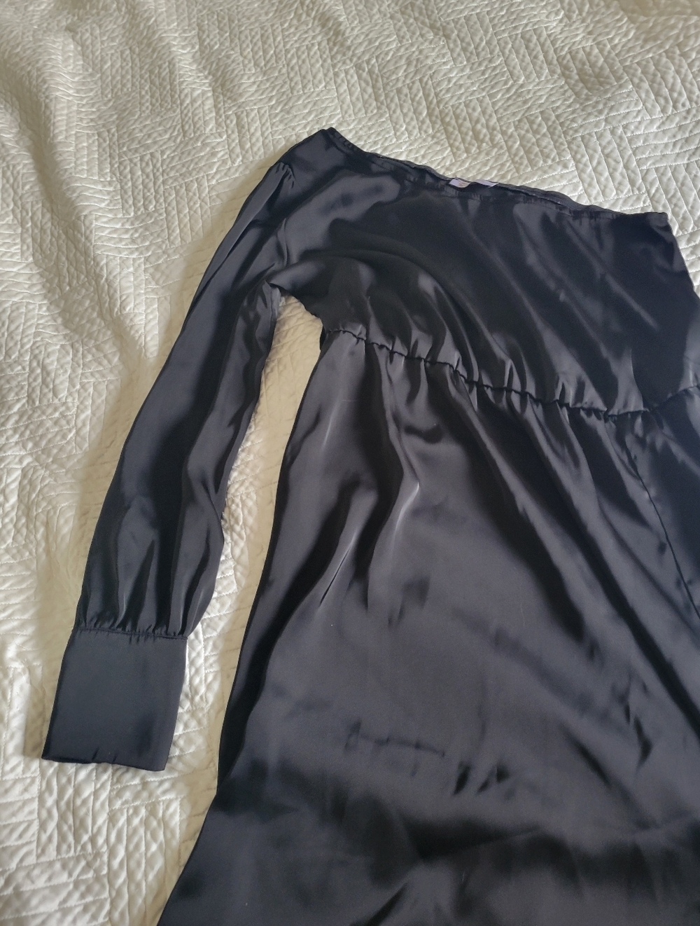 Kirundo One Shoulder Satin Midi Dress Black Size L Minimalist Reformation Style - Picture 4 of 8